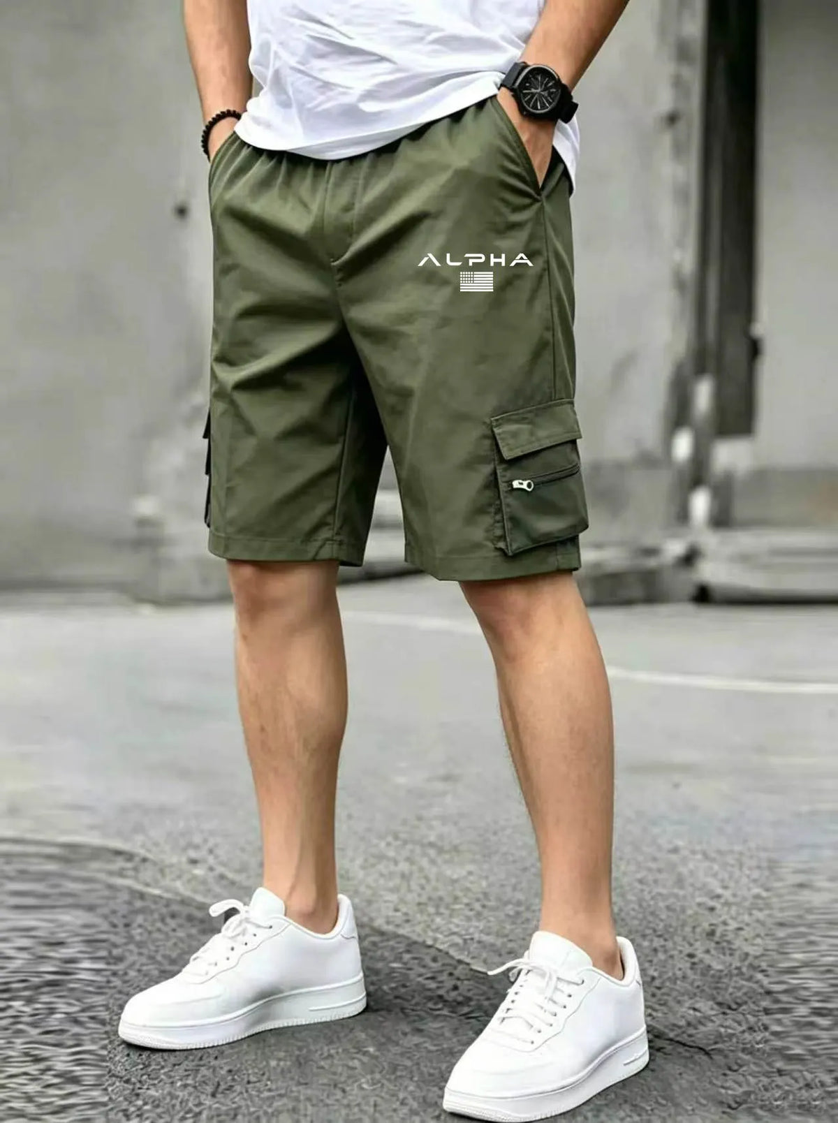American Flag Printed Cargo Shorts Independence Day Eagle Shorts