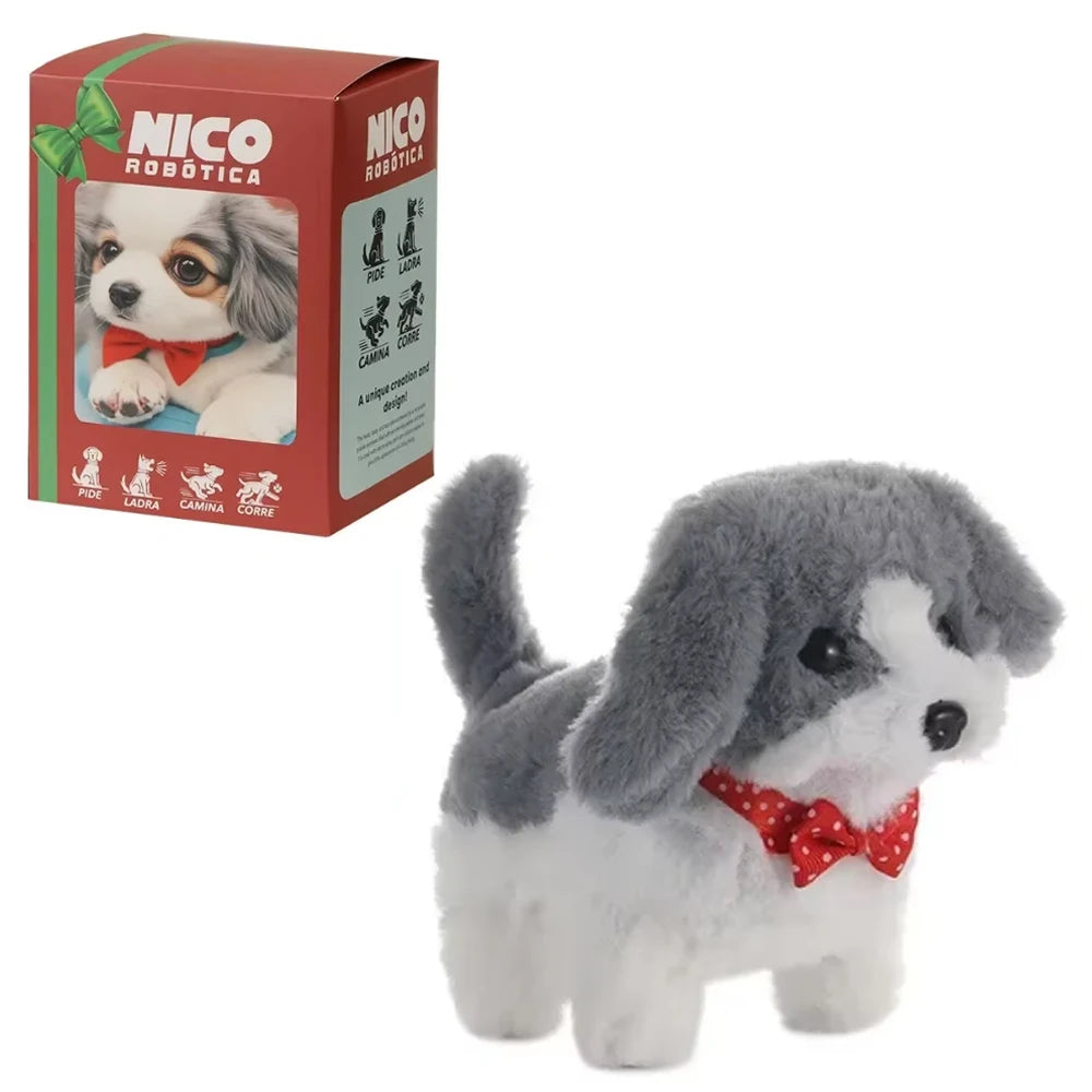 2026 Hot Fashion Interactive Robot Puppy Plush Toy – Walking, Barking, Tail Wagging,