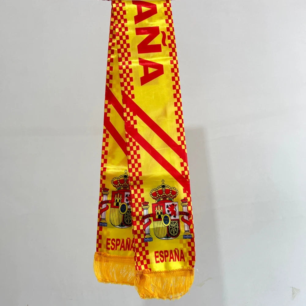 2026 USA MexicoNetherlands scarf flag  14x135cmDouble-sided Printed Satin Iraq  Haiti France scarf flag