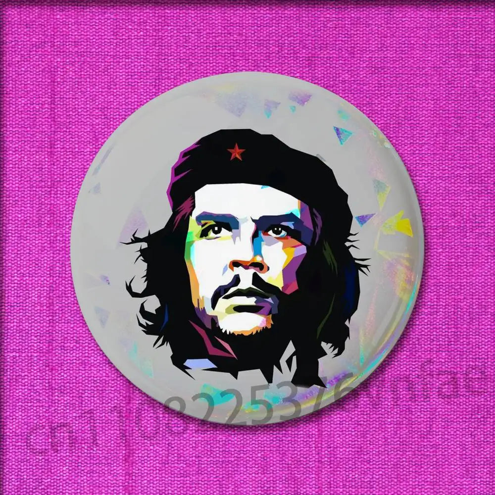 Che Guevara Karl Marx Badge For 32mm 25mm 44mm 75mm 58mm Round Pin Brooch Insignia Cover Decoration