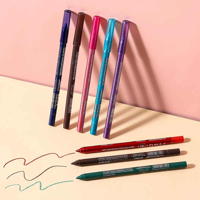 17 Colors Pearlescent Eyeliner Pencil Waterproof Long-lasting