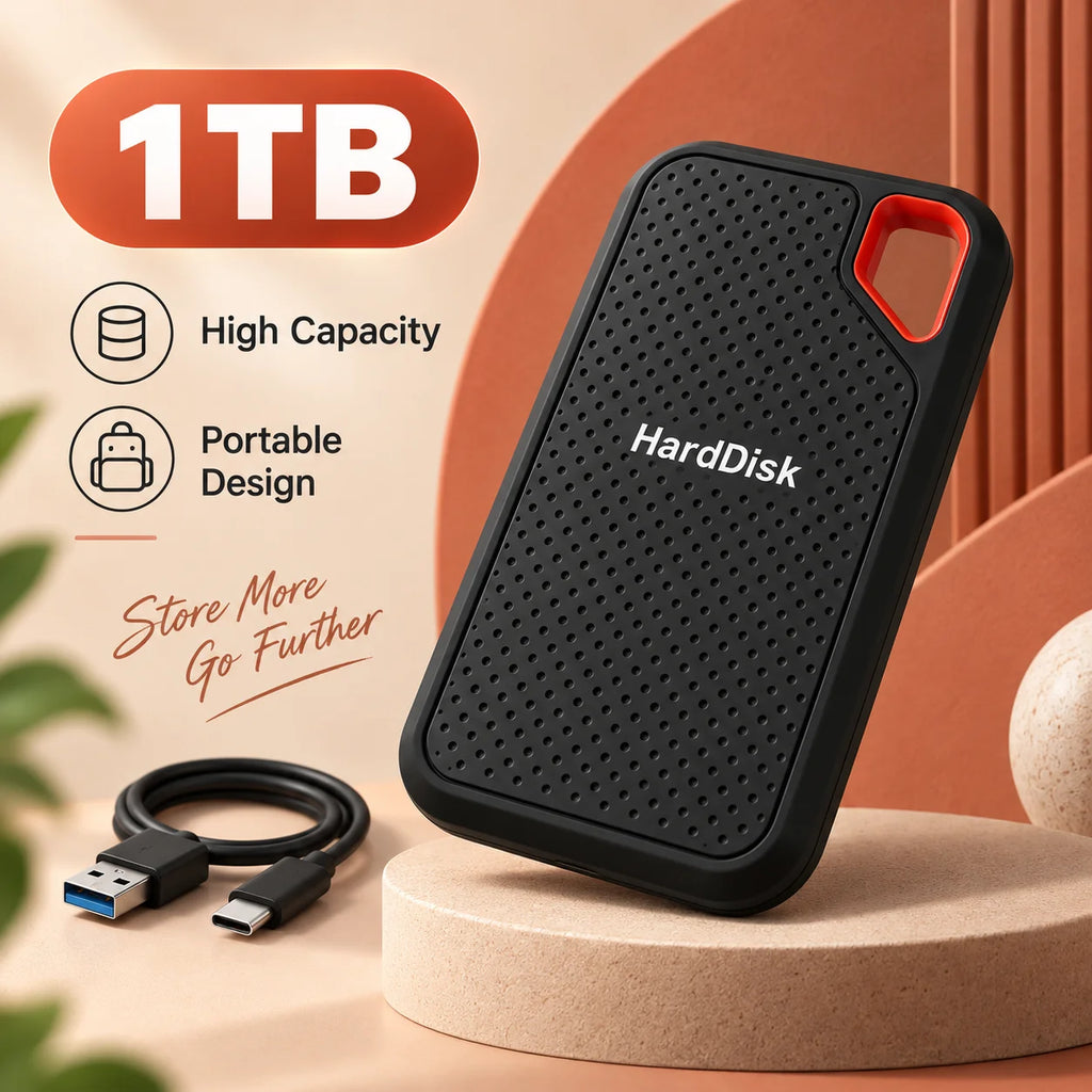 2TB External Hard Drive USB3.1 Mobile Storage Hard Disk