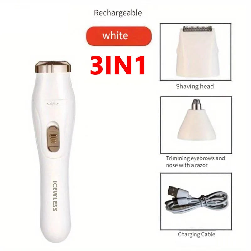 Electric Hair Trimmers for Women Waterproof Razor Painless Private Body