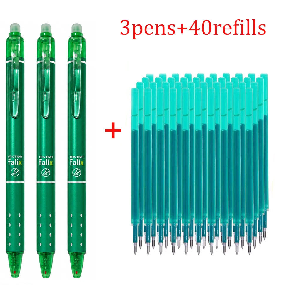 0.5mm Retractable Erasable Gel Pen with 40Pen
