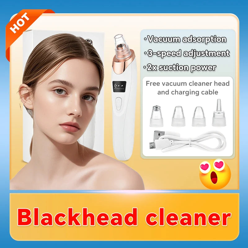 Facial Skin Care Pore Removal Cleanser Vacuum Black Spots Removal For Deep Facial Pores 5 Suction Power Blackhead Remover Pore