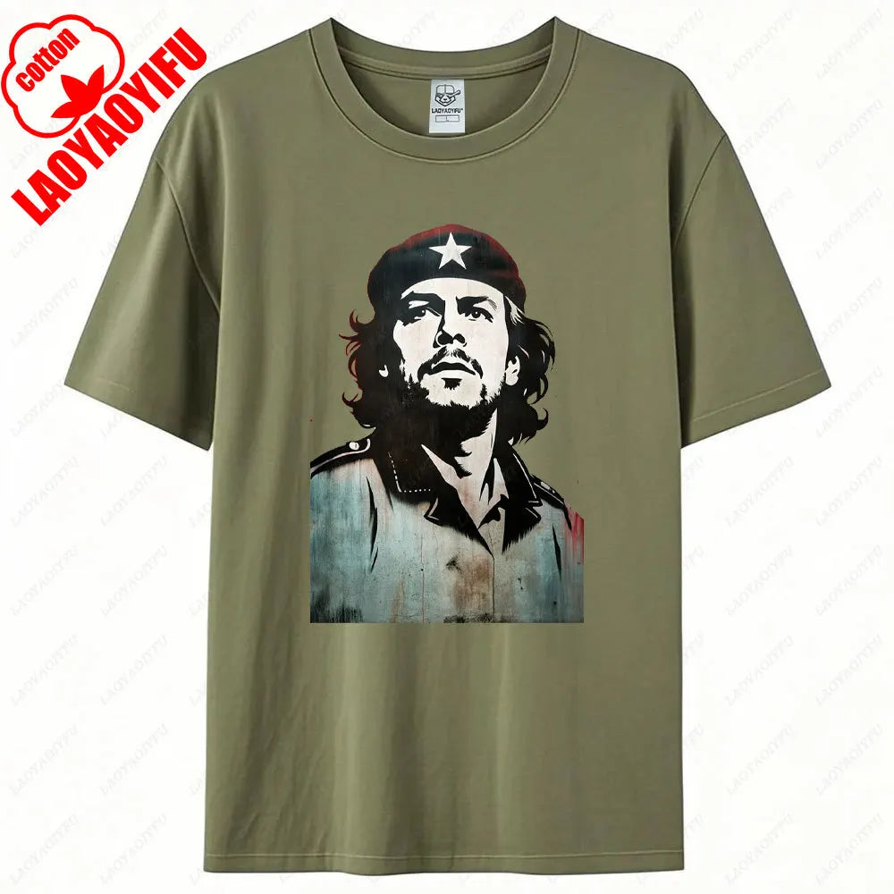 Che Guevara Shirt Rebel Cuban Shirt Guerrilla Revolution TShirt Casual Short Sleeve Men High Quality Tee Cotton Loose Tops