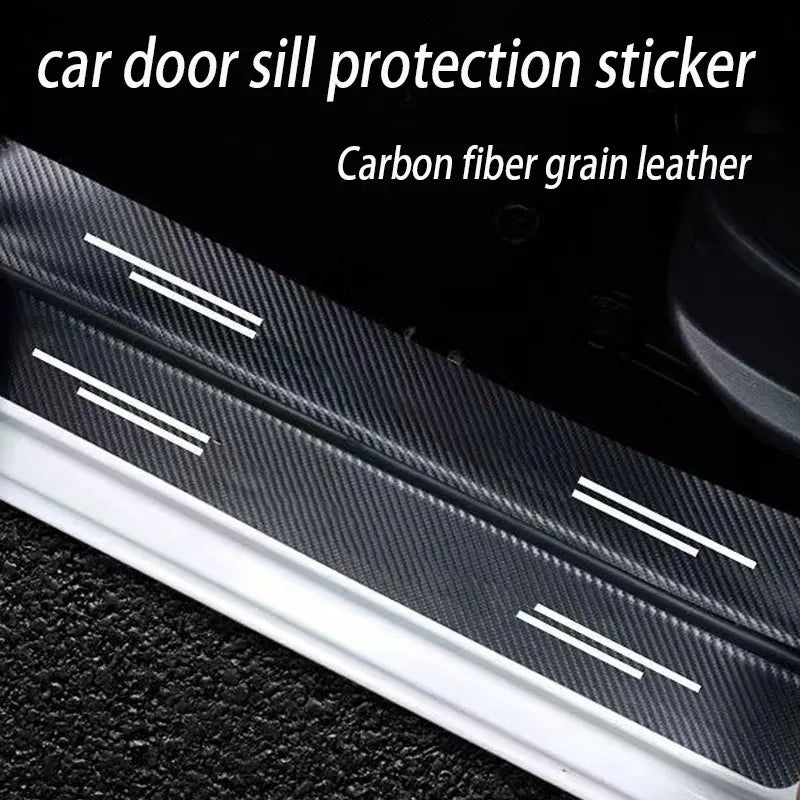 High quality Sport Carbon Fibre Threshold Protection Strip Universal Anti-scratch and Anti-collision Door interior Strip Sticker
