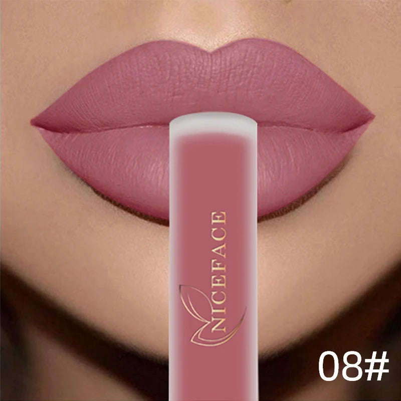 NICEFACE Nude Liquid Lipsticks Waterproof Velvet Matte Lip Gloss