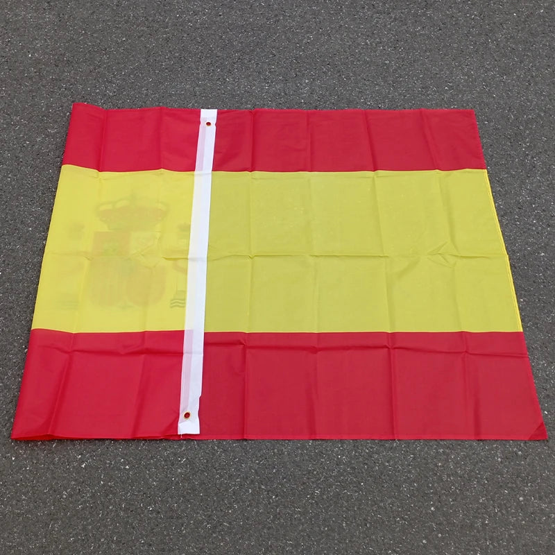Aerlxemrbrae 60*90cm 90x150cm Spain Flag Espana Spanish Super Poly Football Flag Outdoor for Celebration Big Banner