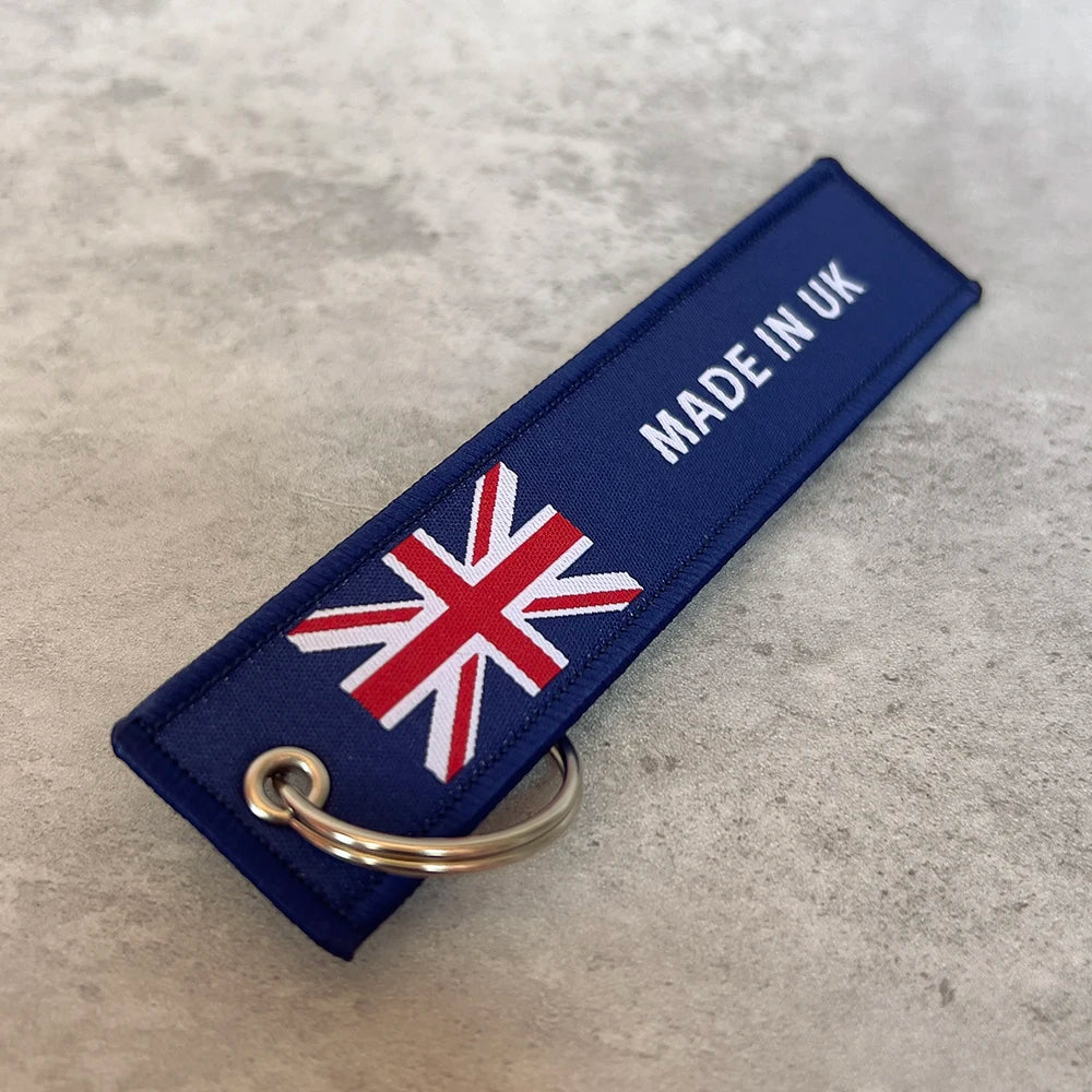 1 Pc Sale Both Sided Embroidery Made In UK SWEDEN KOREA RUSSIA Flag Luggage Bag Tag KeyChain Motorcycle Key accessory