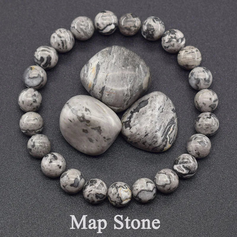 Original Reiki Blue Apatite Beads Bracelet Men Women Natural Lapis Lazuli Amethyst Yellow Tiger Eye Stone Beads Bracelet Jewelry
