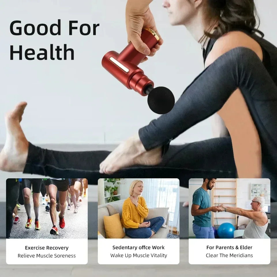 Fascia Gun Massager - Deep Tissue Therapy, High-Torque Motor, Portable & Elegant - Rapid Soreness Relief for Body