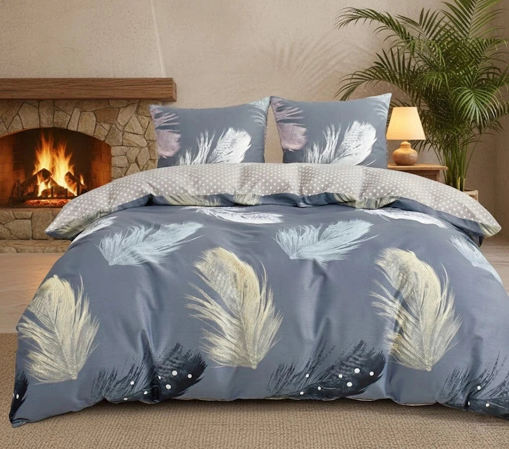 3pcs Cotton Feather Bedding Set 160x200 cm for Double bed