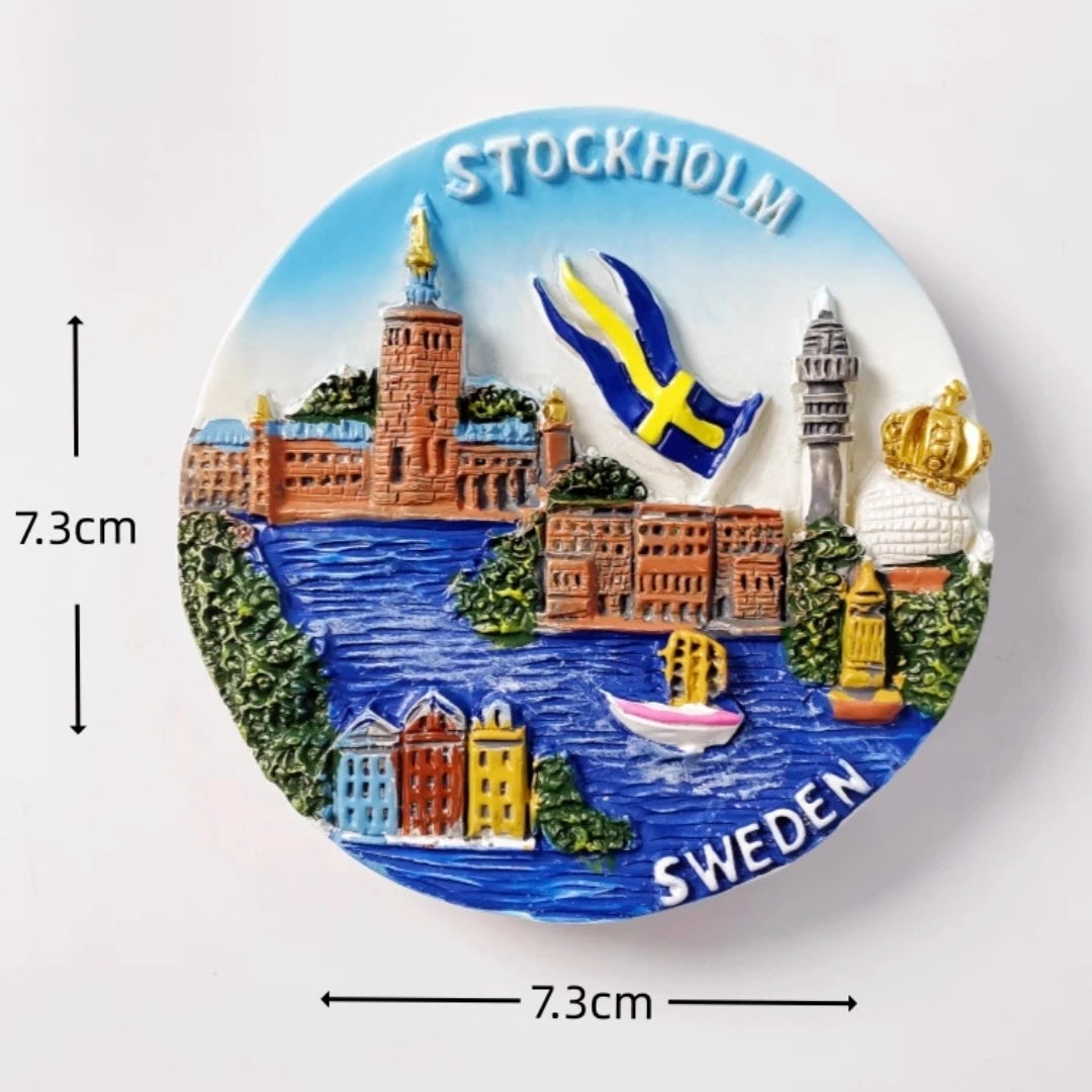Sweden Amorous Feelings Fridge Magnets Tourist Souvenirs Crafts Refrigerator magnet Decoration Articles Handicraft Gifts