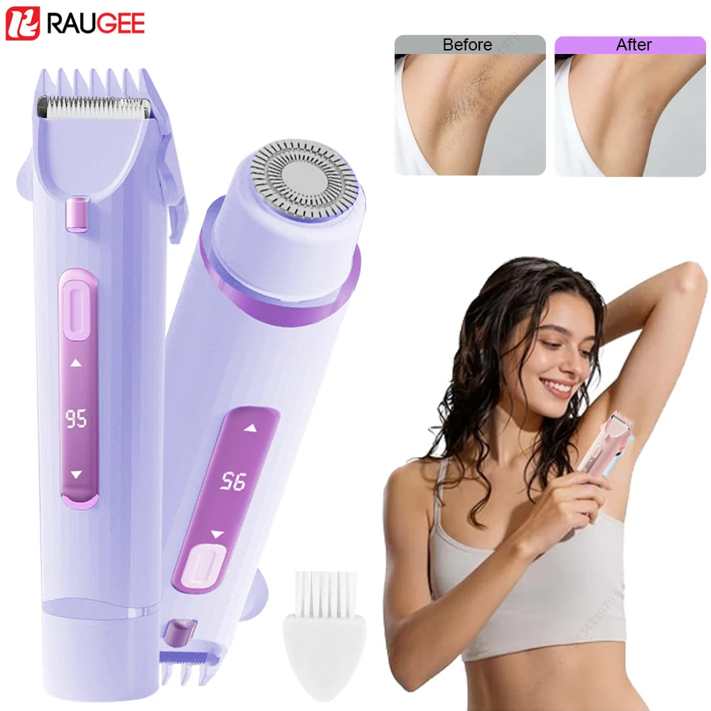 Trimmer for Women 2 in 1 Dual Head Epilator Electric Shaver