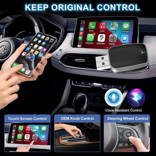 2025 2in1 Wireless Carplay&Android Auto Box