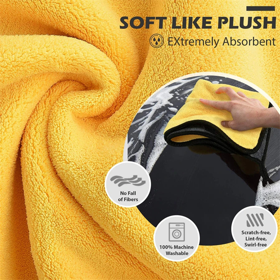 1/3/5/10PCS Microfiber Car Cleaning Towels, Soft Quick Drying