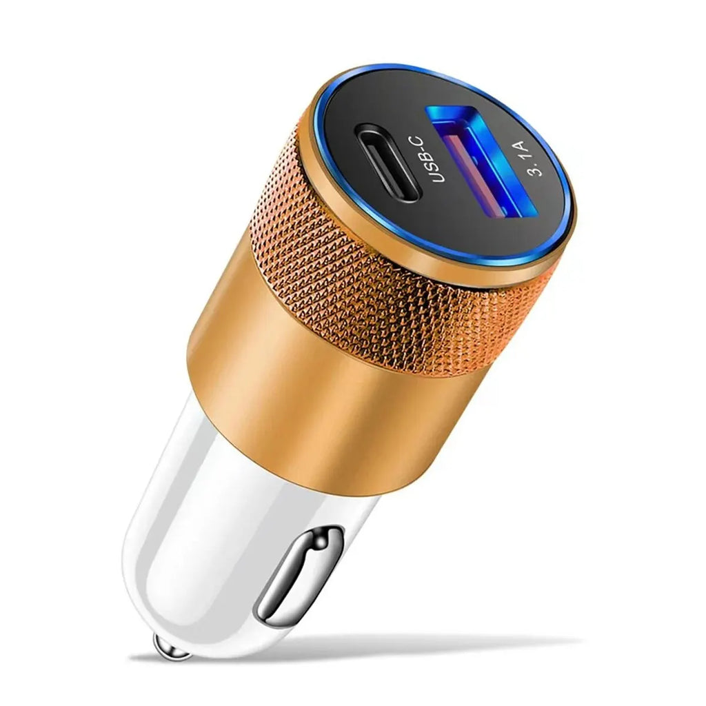 66W USB Car Charger Type C Fast Charging Phone Adapter