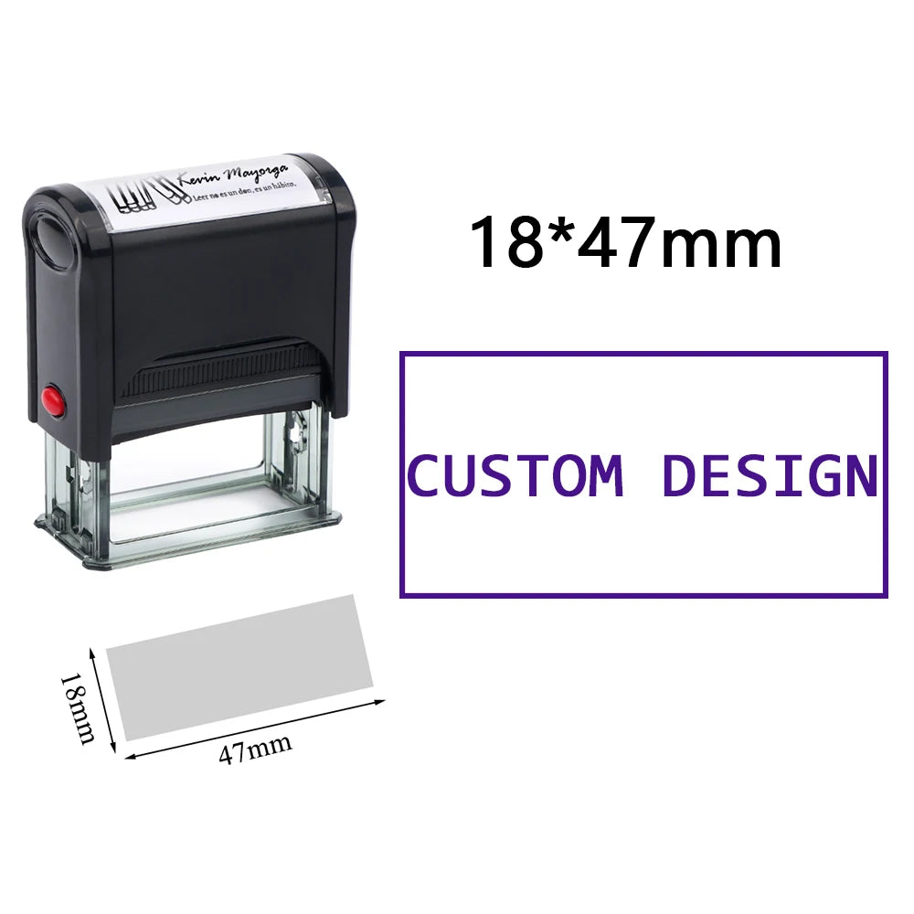 Customize LOGO Self-Inking Stamp Rubber Kit Self Ink Dial Seal Business Number Monogram Printing Stamp Multiple Ink Color Option