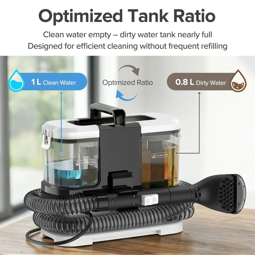 Lubluelu V2 Portable Carpet Upholstery Spot Cleaner 3-in-1 Spray Brush Vacuum
