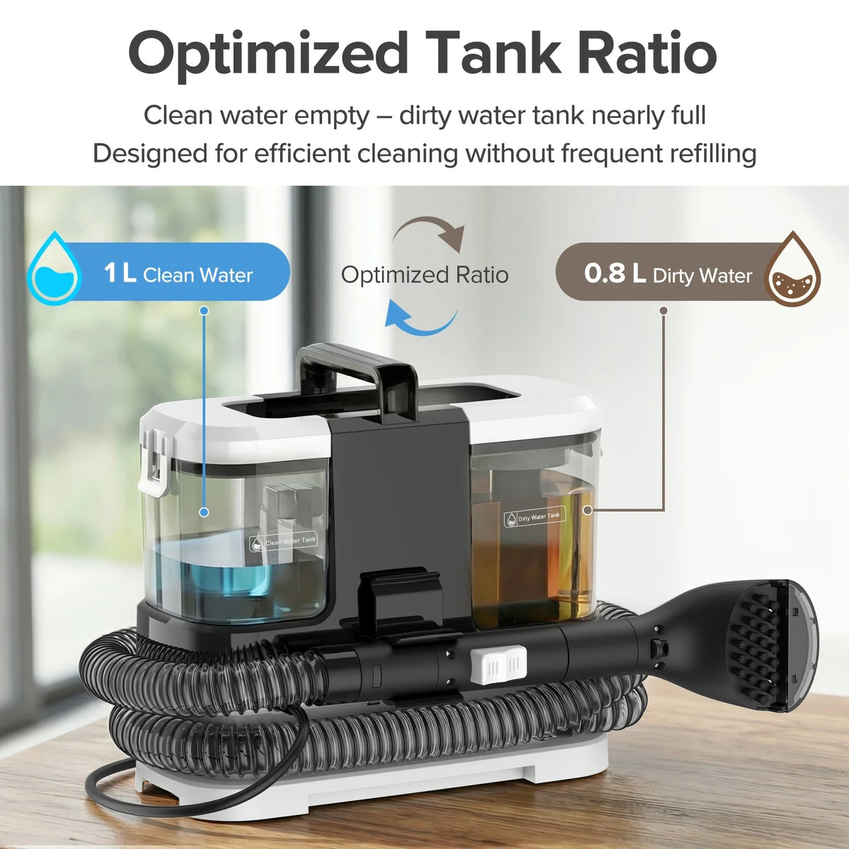 Lubluelu V2 Portable Carpet Upholstery Spot Cleaner 3-in-1 Spray Brush Vacuum