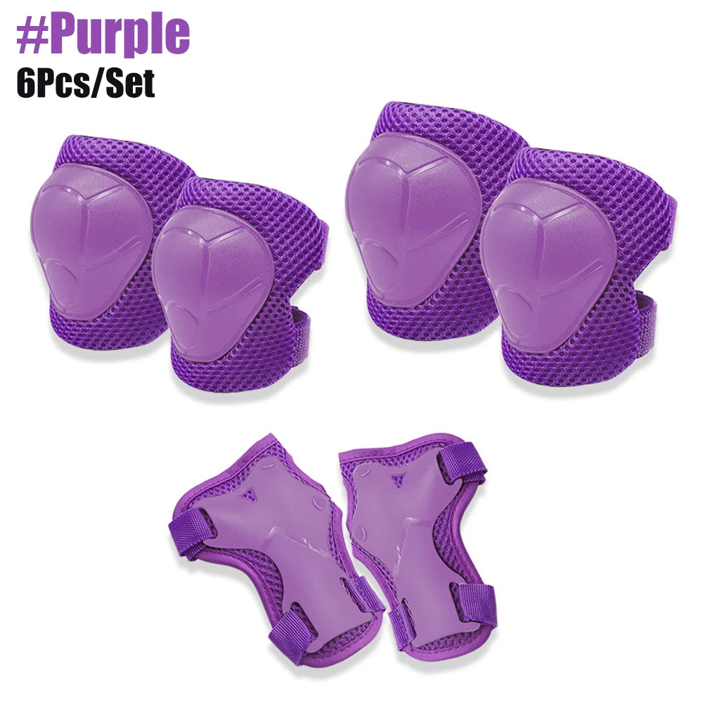 6PCS/Set Kids Knee Pads Elbow Pads Wrist Guard Protective