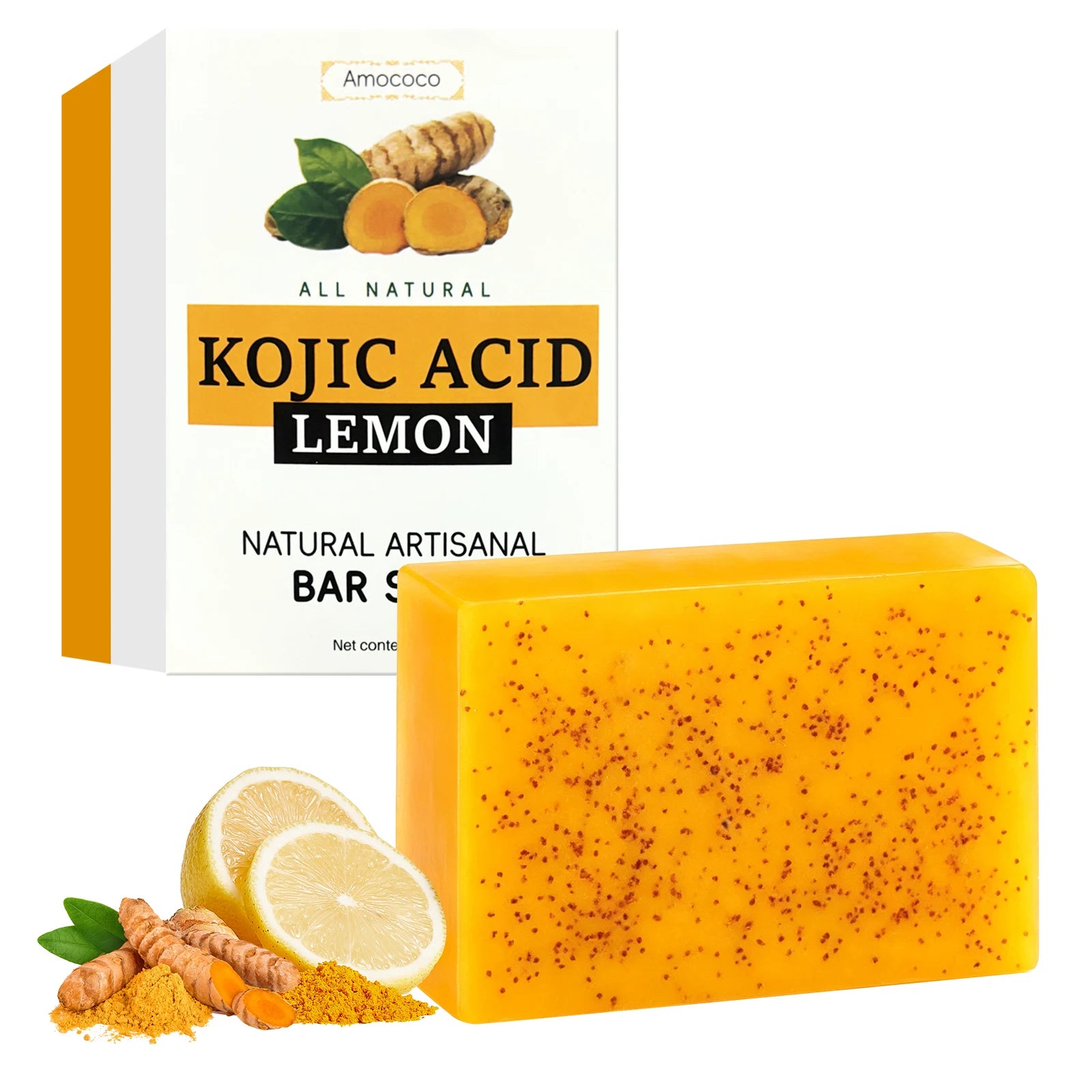 Amococo Turmeric Kojic Acid Soap 100g Deep Cleansing Bar