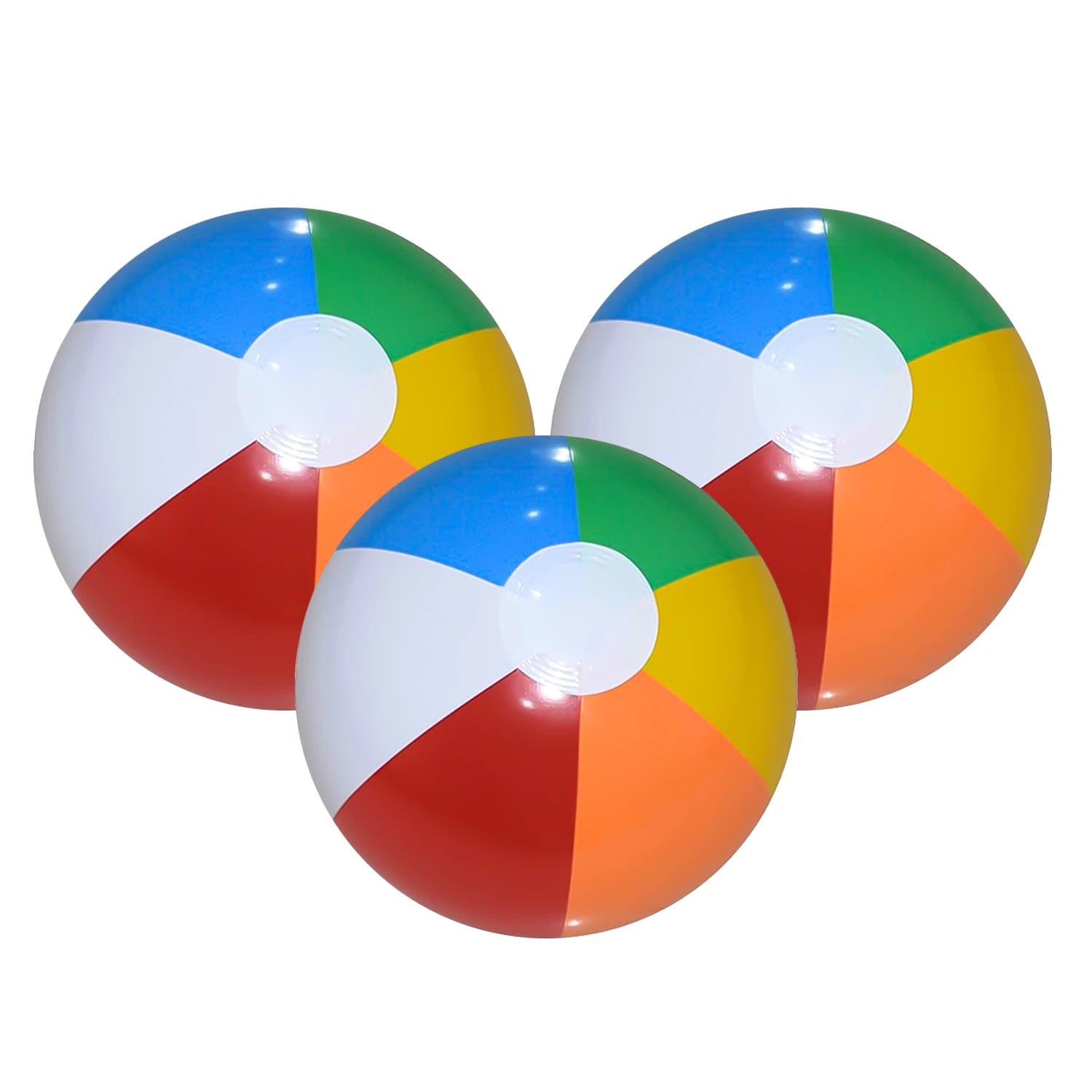 3Pcs Inflatable Beach Ball Summer Outdoor Swimming Pool Colorful Stripe Ball Toys Party Water Game Sports Ball Fun Toys for Kids