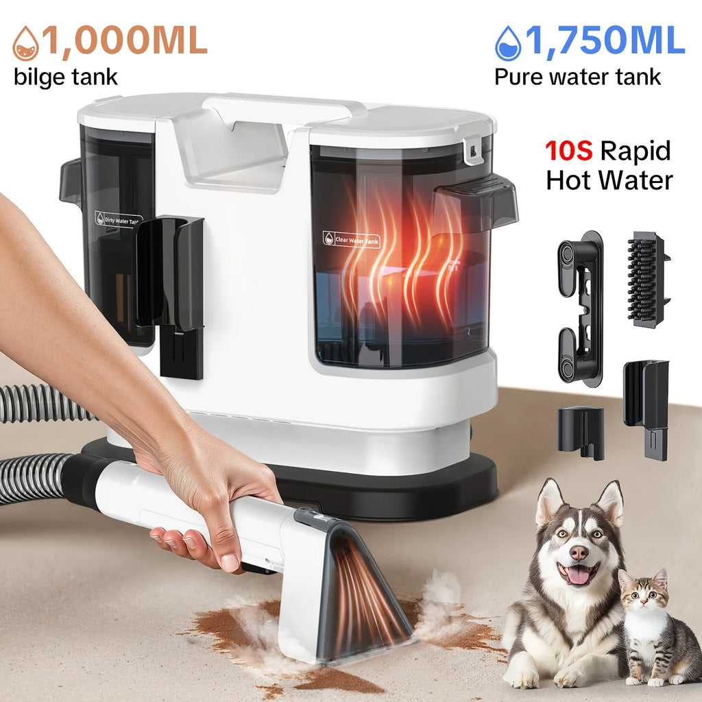 Lubluelu V8 Instant Heated Function Carpet Cleaner Machine 15Kpa