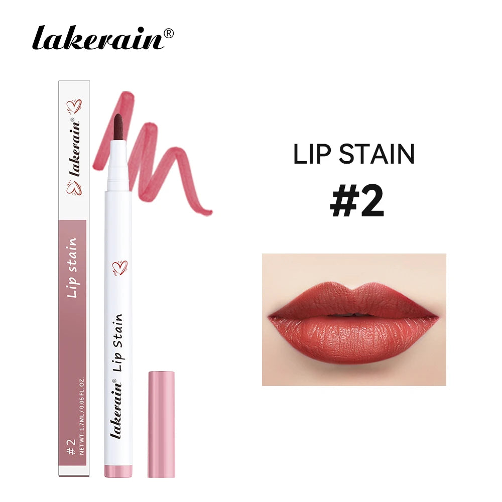 6Colors Lip Stain Pencil Liquid Lip Liner Waterproof Plumping Lip Tint