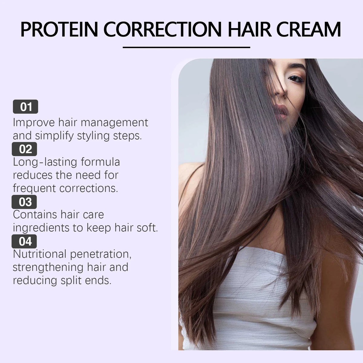 Keratin Hair Straightening Cream Reduce Dry Frizzy Damaged Hair