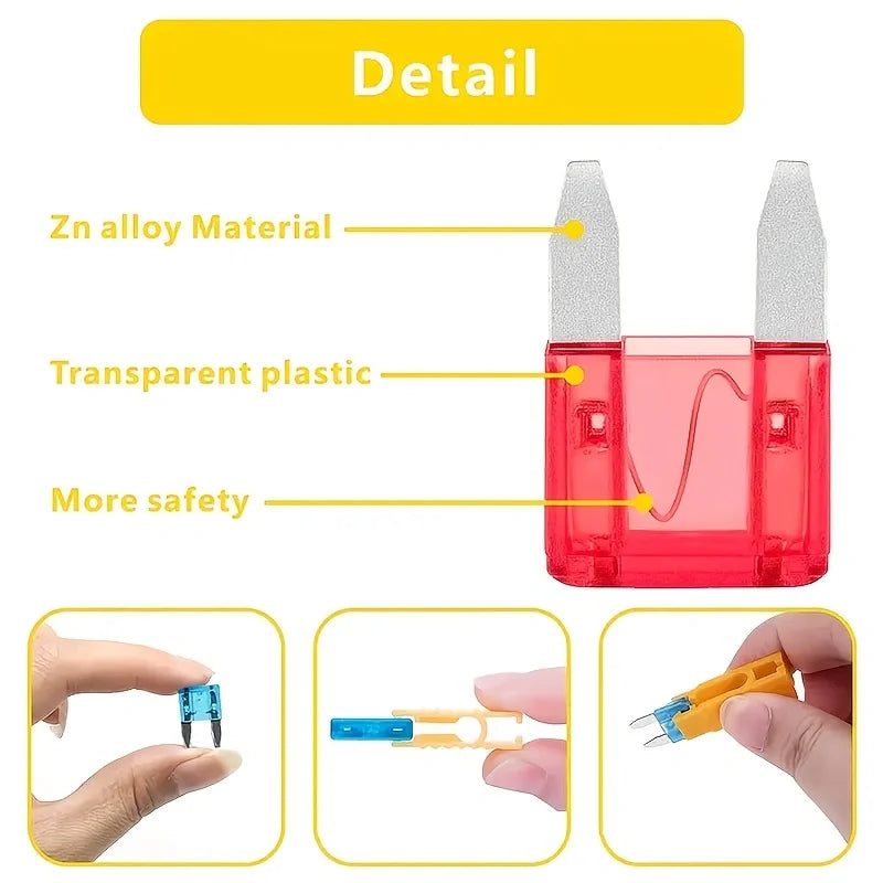 50-306 pcs car fuse combination kit, mini small medium, fuse blade type for marine, automotive,2A 3A 5A 10A 15A 20A 25A 30A 35A