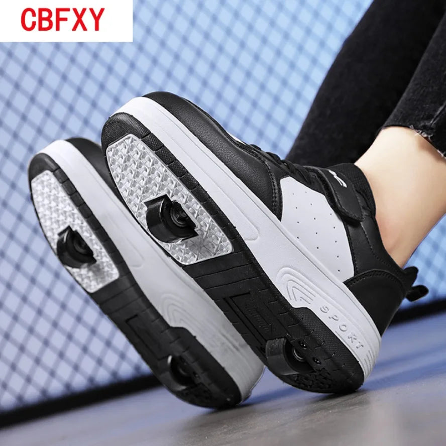 Ultra-Light Detachable Student Roller Skates With Two Wheels