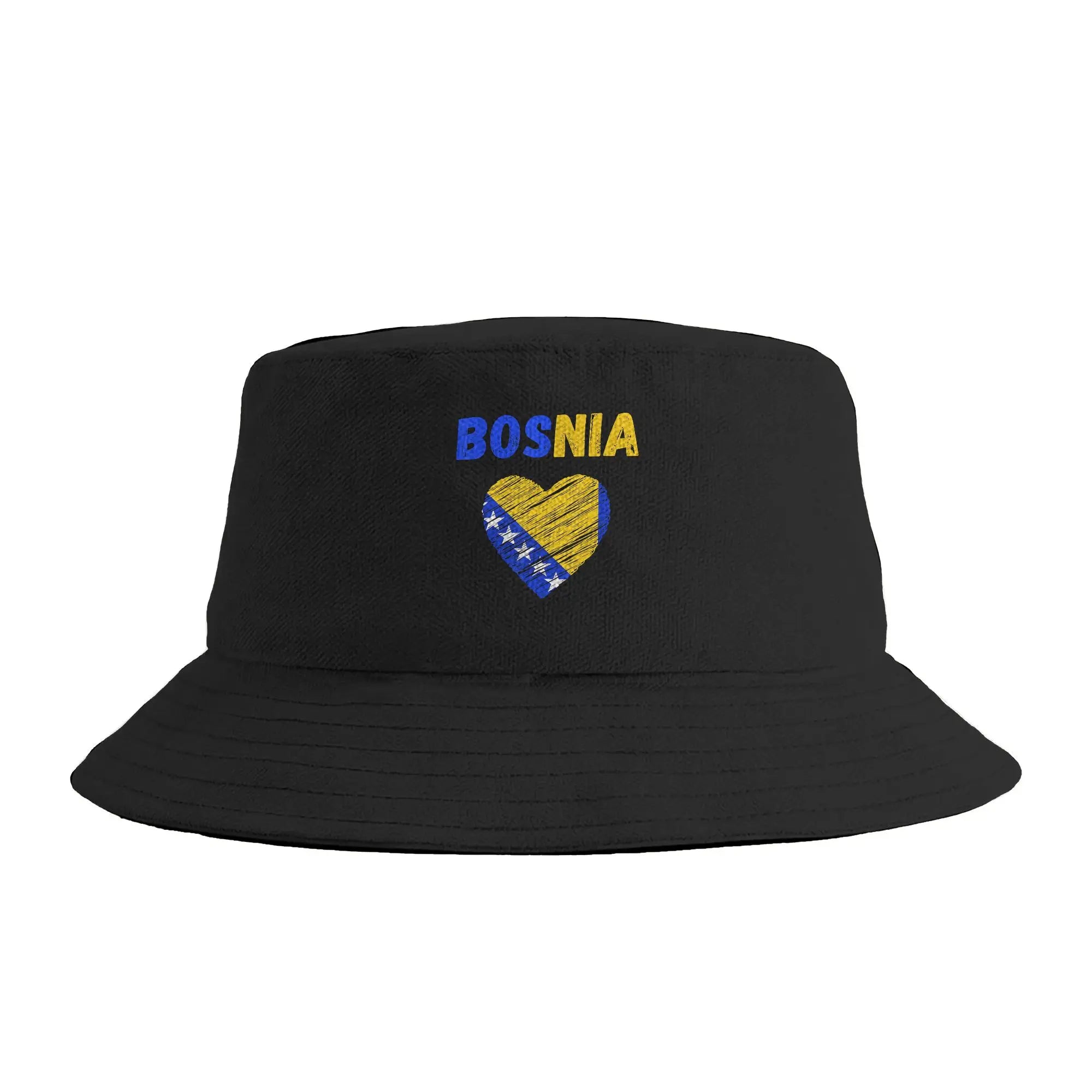 Bosnia Herzegovina Flag Bucket Hat  Streetwear Fisherman Caps Personality Vacation Sunscreen Hats For Unisex Funny Pattern Cap