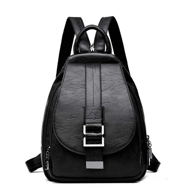 2024 New Hot Women Leather Backpacks Female Vintage Backpack for Teenage Girls School Chest Bag Travel Bagpack Ladies Back Pack