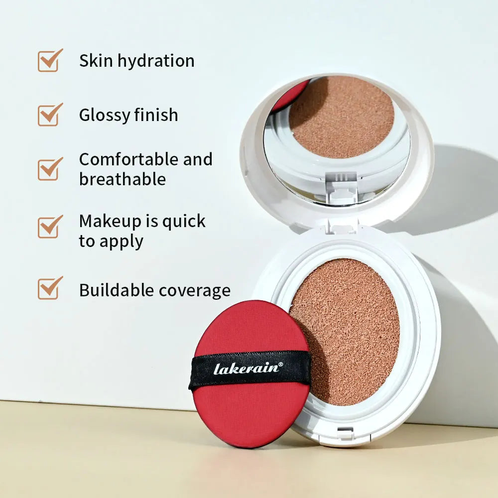 Korean Air Cushion Foundation Lightweight Natural Moisturizing Buildable Coverage Long-lasting Waterproof Women's Base Makeup