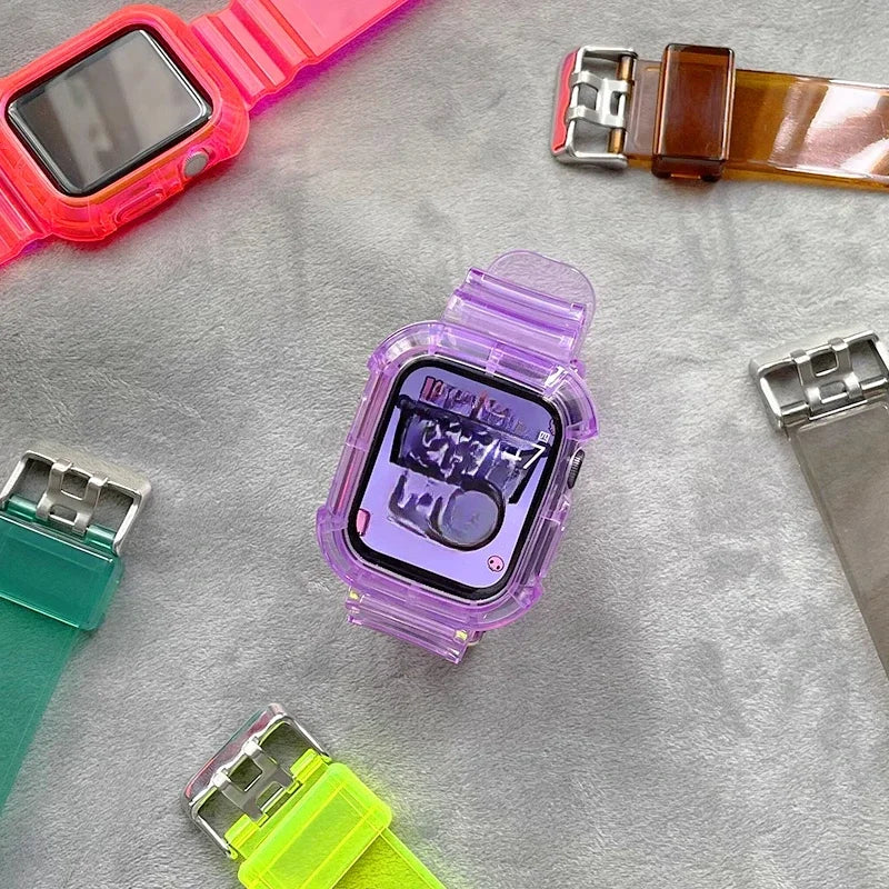 Clear Band + Case for Apple Watch Series