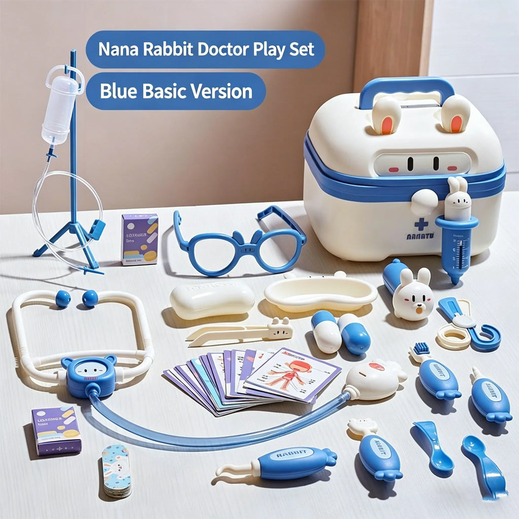 Nana Rabbit Doctor Playset – Nurse Pretend Play with Stethoscope Injection Toy for Baby Interactive Role-Play