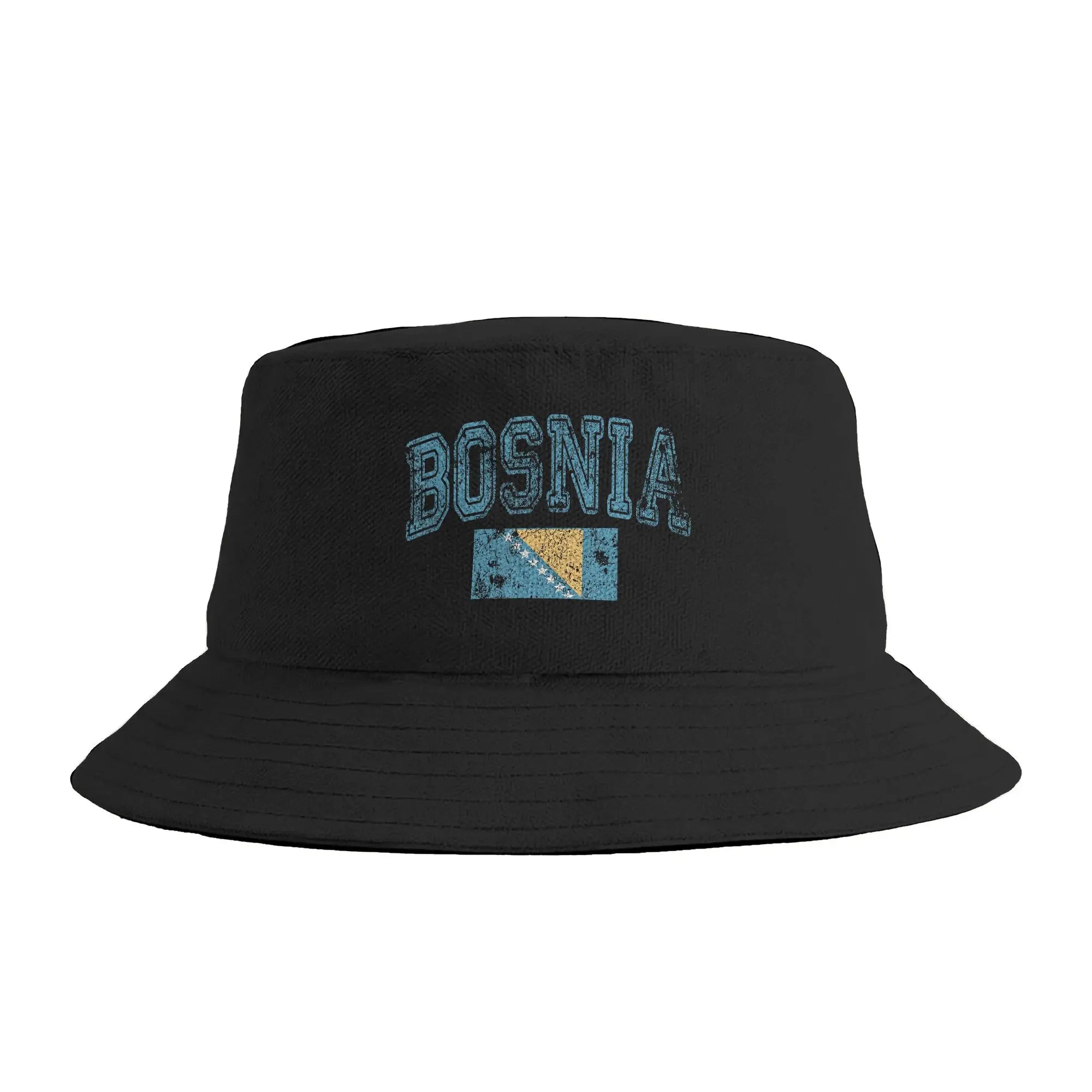 Bosnia Herzegovina Flag Bucket Hat  Streetwear Fisherman Caps Personality Vacation Sunscreen Hats For Unisex Funny Pattern Cap