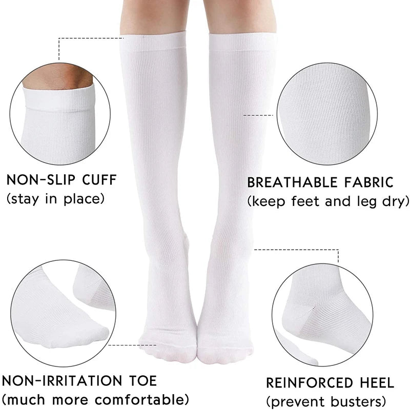 5 Pairs Compression Socks Women Medical Varicose Socks
