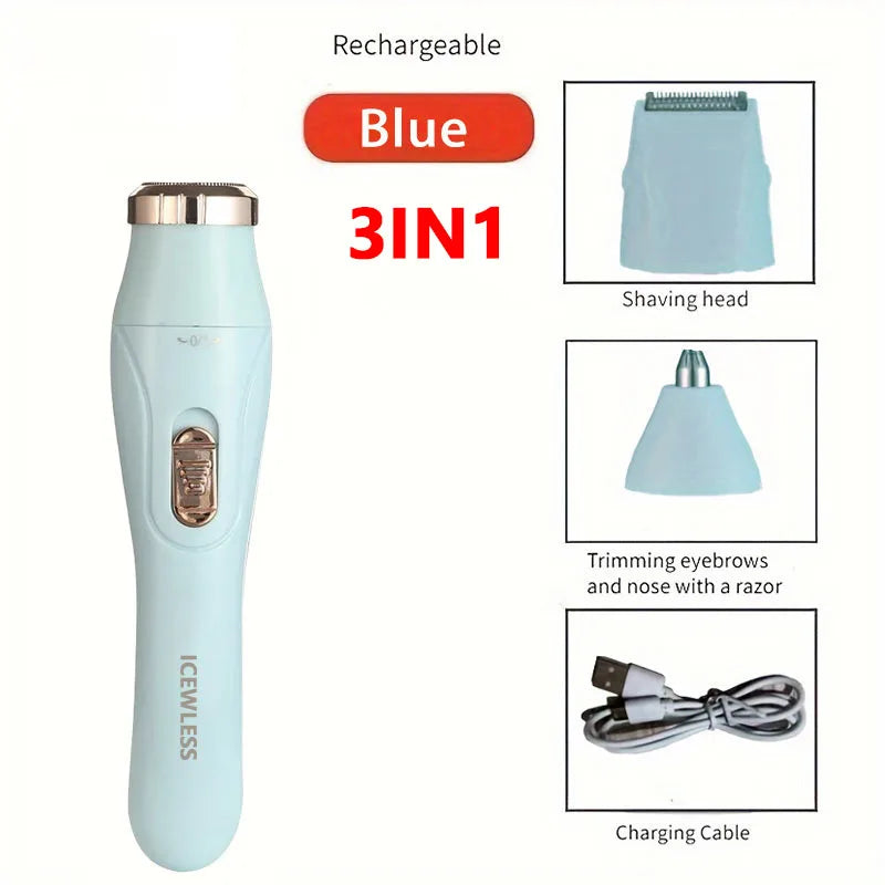 Electric Hair Trimmers for Women Waterproof Razor Painless Private Body