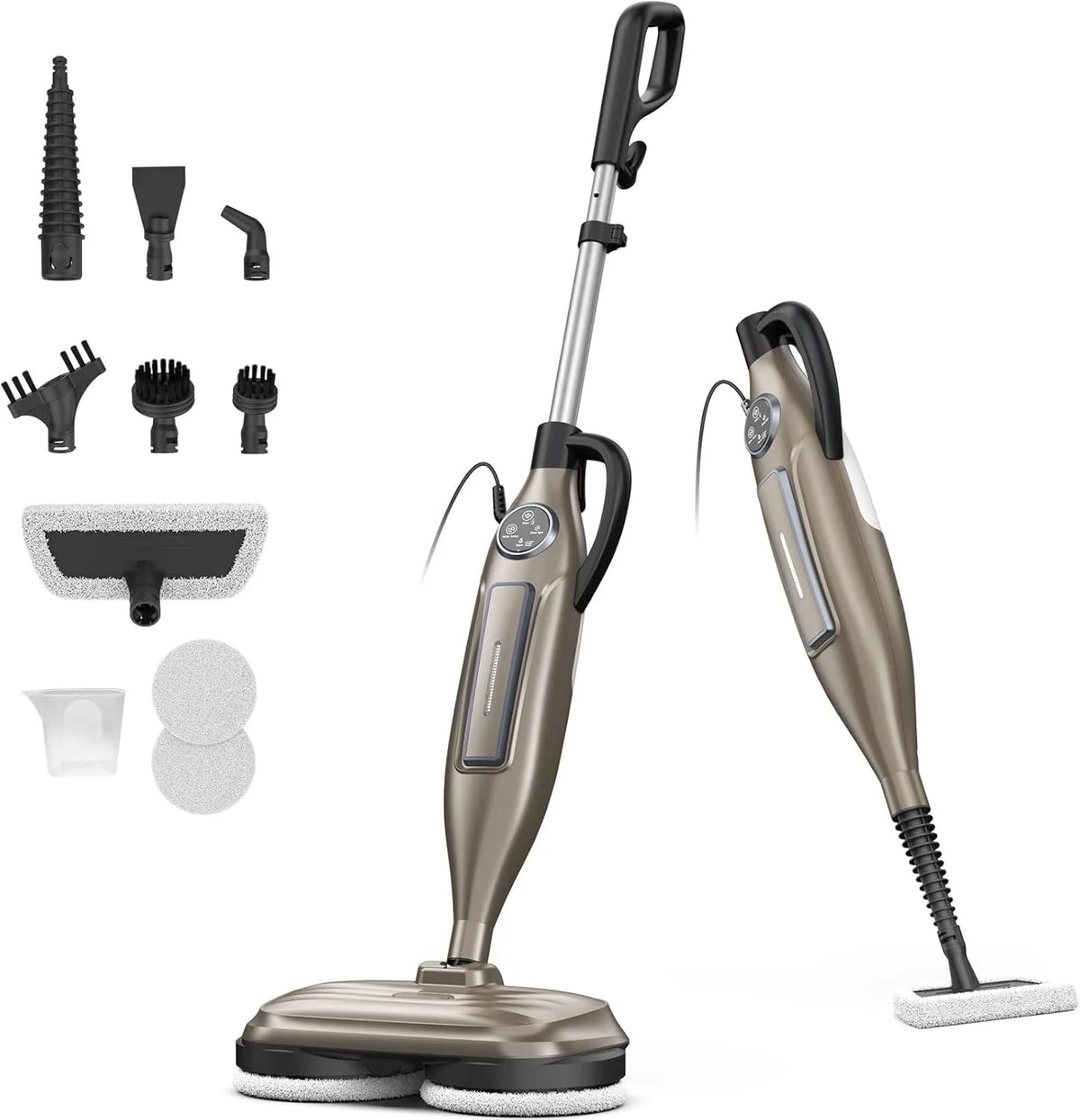 VM6 Steam Mop Cleaner with Rotating Mop Pads 1300W Powerful Floor Steamer 10 in 1