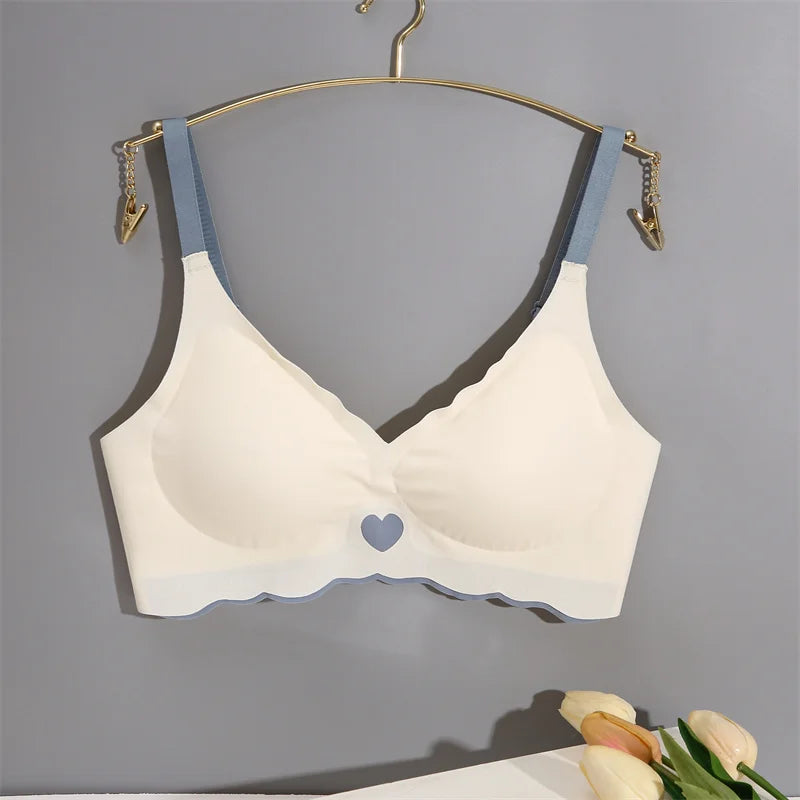Women Sexy Bras Cute  3/4 Cup Seamless Bralette Women's Solid Color