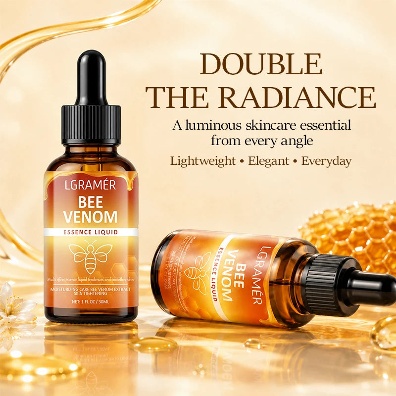 Bee Venom Serum with Hyaluronic Acid, Powerful Moisturizing Tighten Skin,