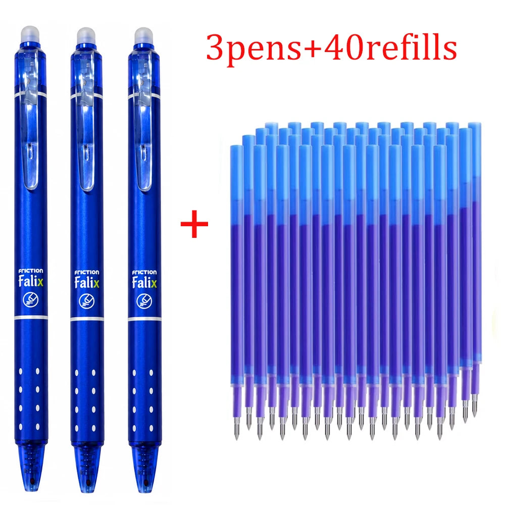 0.5mm Retractable Erasable Gel Pen with 40Pen