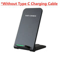 Fast Wireless Charger Stand Pad for iPhone 17 16 15 14 13 Pro Samsung Xiaomi