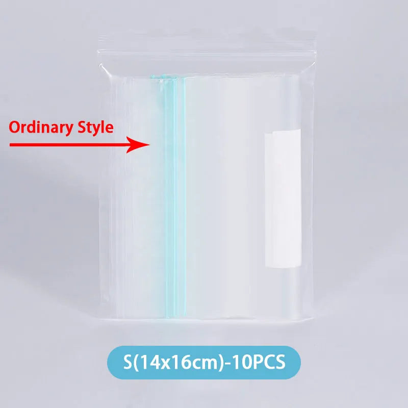 Reusable Zipper Bag Stand Up Zip Shut Plastic Freezer Bag Fruit Vegetable Ziplock Kitchen Food Storage Organizer Pouch