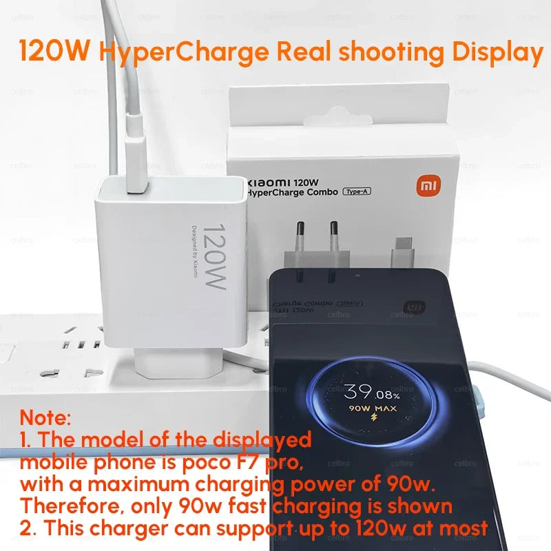 Xiaomi 120W Original Charger Wall Adapter 100w