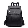 Faux Leather Backpack for Women,Flap Zipper Pocket