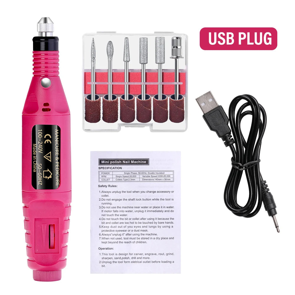 Nail Drill Machine Grinding Equipment Milling Cutter For Manicure Pedicure